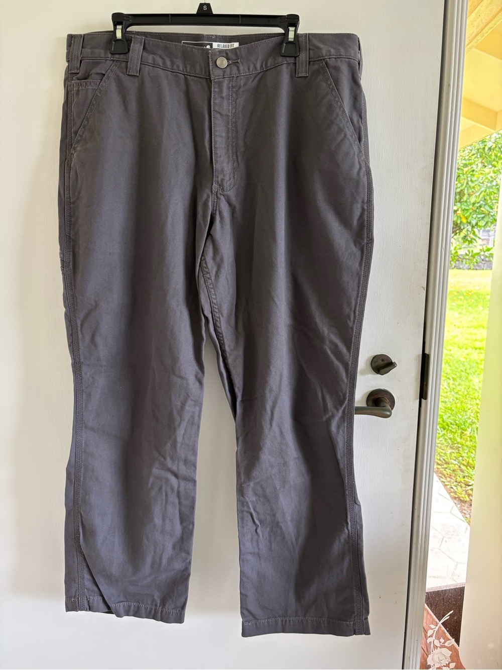 Carhartt men's relaxed fit pants gray 38 x 30
